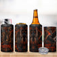 Bennu 4 in 1 Can Cooler Tumbler Ancient Egyptian Lava Crack Texture, Phoenix Firebird and Reborn from Chaos - African Pride