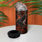 Bennu 4 in 1 Can Cooler Tumbler Ancient Egyptian Lava Crack Texture, Phoenix Firebird and Reborn from Chaos - African Pride