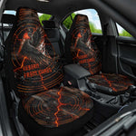 Bennu Car Seat Cover Ancient Egyptian Lava Crack Texture, Phoenix Firebird and Reborn from Chaos - African Pride