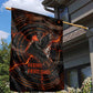Bennu Garden Flag Ancient Egyptian Lava Crack Texture, Phoenix Firebird and Reborn from Chaos - African Pride