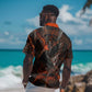 Bennu Hawaiian Shirt Ancient Egyptian Lava Crack Texture, Phoenix Firebird and Reborn from Chaos - African Pride