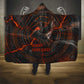 Bennu Hooded Blanket Ancient Egyptian Lava Crack Texture, Phoenix Firebird and Reborn from Chaos - African Pride