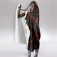 Bennu Hooded Blanket Ancient Egyptian Lava Crack Texture, Phoenix Firebird and Reborn from Chaos - African Pride