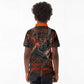 Bennu Kid Polo Shirt Ancient Egyptian Lava Crack Texture, Phoenix Firebird and Reborn from Chaos - African Pride