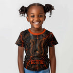 Bennu Kid T shirt Ancient Egyptian Lava Crack Texture, Phoenix Firebird and Reborn from Chaos - African Pride