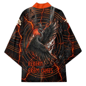 Bennu Kimono Ancient Egyptian Lava Crack Texture, Phoenix Firebird and Reborn from Chaos - African Pride