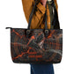 Bennu Leather Tote Bag Ancient Egyptian Lava Crack Texture, Phoenix Firebird and Reborn from Chaos - African Pride