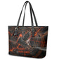 Bennu Leather Tote Bag Ancient Egyptian Lava Crack Texture, Phoenix Firebird and Reborn from Chaos - African Pride