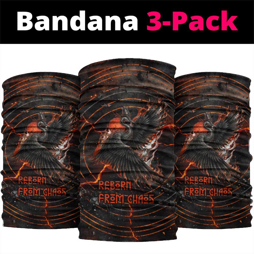 Bennu Neck Gaiter Ancient Egyptian Lava Crack Texture, Phoenix Firebird and Reborn from Chaos - African Pride