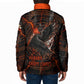 Bennu Padded Jacket Ancient Egyptian Lava Crack Texture, Phoenix Firebird and Reborn from Chaos - African Pride