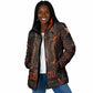 Bennu Padded Jacket Ancient Egyptian Lava Crack Texture, Phoenix Firebird and Reborn from Chaos - African Pride