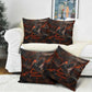 Bennu Pillow Cover Ancient Egyptian Lava Crack Texture, Phoenix Firebird and Reborn from Chaos - African Pride