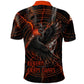 Bennu Polo Shirt Ancient Egyptian Lava Crack Texture, Phoenix Firebird and Reborn from Chaos - African Pride