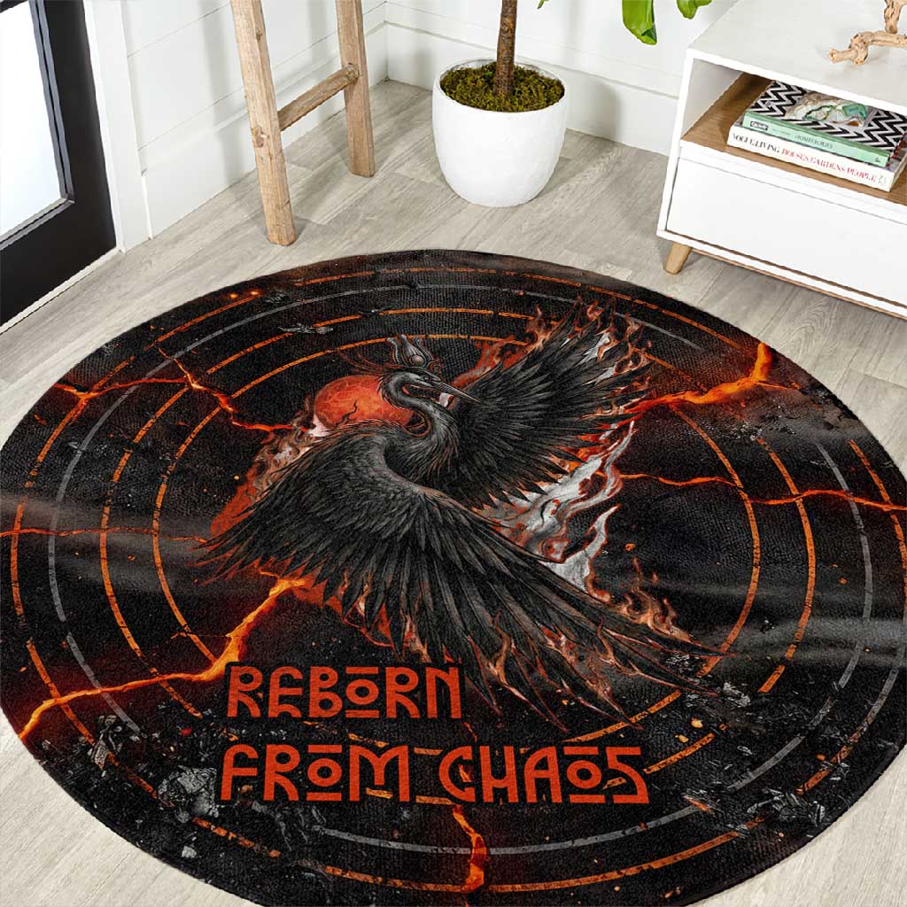 Bennu Round Carpet Ancient Egyptian Lava Crack Texture, Phoenix ...
