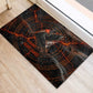 Bennu Rubber Doormat Ancient Egyptian Lava Crack Texture, Phoenix Firebird and Reborn from Chaos - African Pride