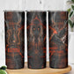 Bennu Skinny Tumbler Ancient Egyptian Lava Crack Texture, Phoenix Firebird and Reborn from Chaos - African Pride