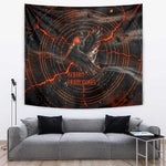 Bennu Tapestry Ancient Egyptian Lava Crack Texture, Phoenix Firebird and Reborn from Chaos - African Pride