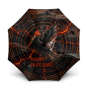 Bennu Umbrella Ancient Egyptian Lava Crack Texture, Phoenix Firebird and Reborn from Chaos - African Pride