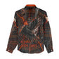 Bennu Women Casual Shirt Ancient Egyptian Lava Crack Texture, Phoenix Firebird and Reborn from Chaos - African Pride