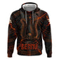 Bennu Zip Hoodie Ancient Egyptian Lava Crack Texture, Phoenix Firebird and Reborn from Chaos - African Pride