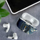 Bennu Ancient Egyptian AirPods Case with Deep Blue Ink Wash, Winged Bennu Bird and Soul of Ra - African Pride