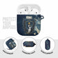 Bennu Ancient Egyptian AirPods Case with Deep Blue Ink Wash, Winged Bennu Bird and Soul of Ra - African Pride