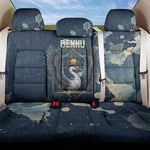 Bennu Ancient Egyptian Back Car Seat Cover with Deep Blue Ink Wash, Winged Bennu Bird and Soul of Ra - African Pride