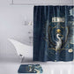 Bennu Ancient Egyptian Bathroom Set with Deep Blue Ink Wash, Winged Bennu Bird and Soul of Ra - African Pride