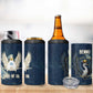 Bennu Ancient Egyptian 4 in 1 Can Cooler Tumbler with Deep Blue Ink Wash, Winged Bennu Bird and Soul of Ra - African Pride