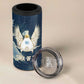 Bennu Ancient Egyptian 4 in 1 Can Cooler Tumbler with Deep Blue Ink Wash, Winged Bennu Bird and Soul of Ra - African Pride