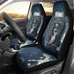 Bennu Ancient Egyptian Car Seat Cover with Deep Blue Ink Wash, Winged Bennu Bird and Soul of Ra - African Pride