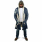 Bennu Ancient Egyptian Cloak with Deep Blue Ink Wash, Winged Bennu Bird and Soul of Ra - African Pride