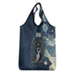 Bennu Ancient Egyptian Grocery Bag with Deep Blue Ink Wash, Winged Bennu Bird and Soul of Ra - African Pride