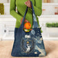 Bennu Ancient Egyptian Grocery Bag with Deep Blue Ink Wash, Winged Bennu Bird and Soul of Ra - African Pride