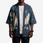 Bennu Ancient Egyptian Kimono with Deep Blue Ink Wash, Winged Bennu Bird and Soul of Ra - African Pride