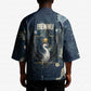 Bennu Ancient Egyptian Kimono with Deep Blue Ink Wash, Winged Bennu Bird and Soul of Ra - African Pride