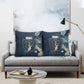 Bennu Ancient Egyptian Pillow Cover with Deep Blue Ink Wash, Winged Bennu Bird and Soul of Ra - African Pride