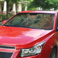 Khepri Auto Sun Shade Ancient Egyptian Chevron, Scarab Ankh and Winged Khepri Guardian Motif - African Pride