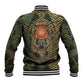 Khepri Baseball Jacket Ancient Egyptian Chevron, Scarab Ankh and Winged Khepri Guardian Motif - African Pride