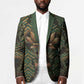 Khepri Blazer Ancient Egyptian Chevron, Scarab Ankh and Winged Khepri Guardian Motif - African Pride