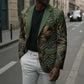 Khepri Blazer Ancient Egyptian Chevron, Scarab Ankh and Winged Khepri Guardian Motif - African Pride