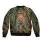 Khepri Bomber Jacket Ancient Egyptian Chevron, Scarab Ankh and Winged Khepri Guardian Motif - African Pride
