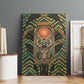 Khepri Canvas Wall Art Ancient Egyptian Chevron, Scarab Ankh and Winged Khepri Guardian Motif - African Pride