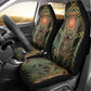 Khepri Car Seat Cover Ancient Egyptian Chevron, Scarab Ankh and Winged Khepri Guardian Motif - African Pride