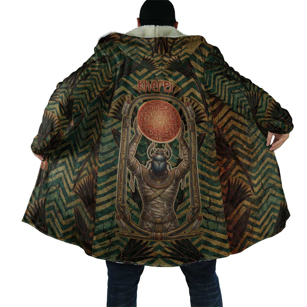 Khepri Cloak Ancient Egyptian Chevron, Scarab Ankh and Winged Khepri Guardian Motif - African Pride