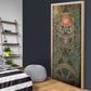 Khepri Door Cover Ancient Egyptian Chevron, Scarab Ankh and Winged Khepri Guardian Motif - African Pride