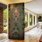 Khepri Door Cover Ancient Egyptian Chevron, Scarab Ankh and Winged Khepri Guardian Motif - African Pride