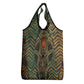 Khepri Grocery Bag Ancient Egyptian Chevron, Scarab Ankh and Winged Khepri Guardian Motif - African Pride