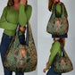 Khepri Grocery Bag Ancient Egyptian Chevron, Scarab Ankh and Winged Khepri Guardian Motif - African Pride