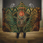 Khepri Hooded Blanket Ancient Egyptian Chevron, Scarab Ankh and Winged Khepri Guardian Motif - African Pride